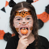 Wrapables Waterproof Animal Face Temporary Tattoos for Party Favors, Goodie Bag Stuffers, Easter Basket Stuffers, Halloween Treats (10 Sheets)