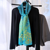 Wrapables Lightweight Vibrant Spring Chiffon Scarf, Peacock Blue