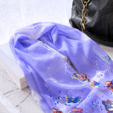 Wrapables Lightweight Vibrant Spring Chiffon Scarf, Purple Butterflies