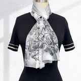 Wrapables Lightweight Vibrant Spring Chiffon Scarf, Gray Butterflies