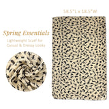 Wrapables Lightweight Cat Print Chiffon Long Scarf, Beige