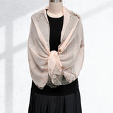 Wrapables Lightweight Vibrant Spring Chiffon Scarf, Cherry Blossoms