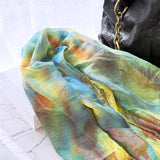 Wrapables Lightweight Fern Leaves Long Scarf, Green