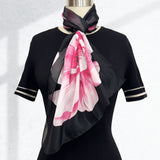 Wrapables Lightweight Vibrant Spring Chiffon Scarf, Pink Peonies