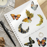Wrapables Floral Butterfly Moon PET Stickers for Scrapbooking, Junk Journals, Water Bottles, Phones, Laptops (60pcs)