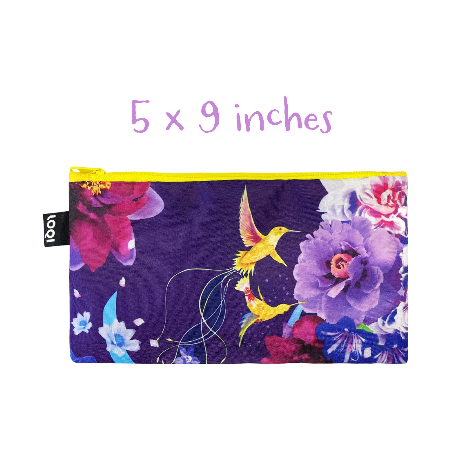 LOQI Zip Pockets (Set of 4), Hummingbirds, SF, Artworks