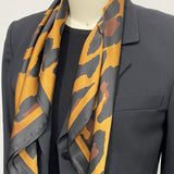 Wrapables Satin Neckerchief Square Scarf 26.5 x 26.5 Inches, Leopard Spots