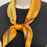 Wrapables Satin Neckerchief Square Scarf 26.5 x 26.5 Inches, Orange Shape