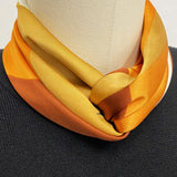 Wrapables Satin Neckerchief Square Scarf 26.5 x 26.5 Inches, Orange Shape