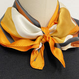 Wrapables Satin Neckerchief Square Scarf 26.5 x 26.5 Inches, Orange Shape