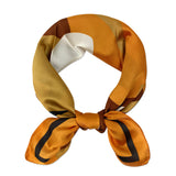 Wrapables Satin Neckerchief Square Scarf 26.5 x 26.5 Inches, Orange Shape