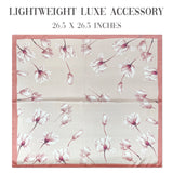 Wrapables Satin Neckerchief Square Scarf 26.5 x 26.5 Inches, Pink Magnolia