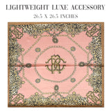 Wrapables Satin Neckerchief Square Scarf 26.5 x 26.5 Inches, Pink Insignia