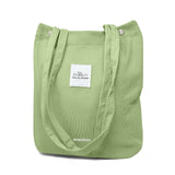 Wrapables Corduroy Tote Bag, Casual Everyday Shoulder Handbag