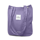 Wrapables Corduroy Tote Bag, Casual Everyday Shoulder Handbag