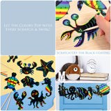 Wrapables 36pc Rainbow Scratch Arts Ornaments, DIY Magic Scratch Arts and Crafts