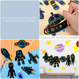 Wrapables 36pc Rainbow Scratch Arts Ornaments, DIY Magic Scratch Arts and Crafts