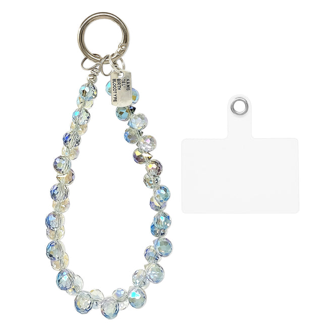Wrapables Sparkling Beaded Cell Phone Wrist Strap, Keychain, Bag Charm with Lanyard Tether Tab