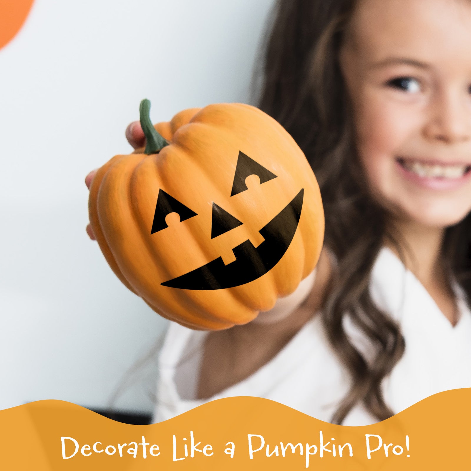 Wrapables Halloween Classic Pumpkin Face Stickers, DIY Halloween Pumpkin Decorating Stickers for Party Supplies, Favors, Trick or Treat (18 Sheets)