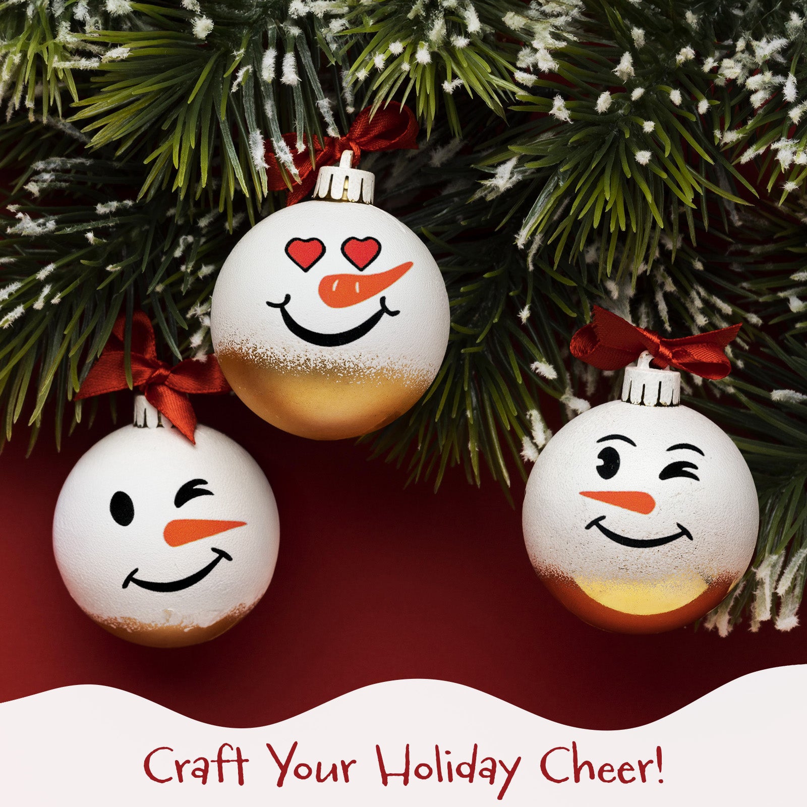 Wrapables Snowman Face Stickers for Crafts, Christmas Decoration for Windows, Refrigerators, Water Bottles, Cups