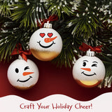 Wrapables Snowman Face Stickers for Crafts, Christmas Decoration for Windows, Refrigerators, Water Bottles, Cups