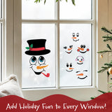 Wrapables Snowman Face Stickers for Crafts, Christmas Decoration for Windows, Refrigerators, Water Bottles, Cups