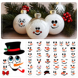 Wrapables Snowman Face Stickers for Crafts, Christmas Decoration for Windows, Refrigerators, Water Bottles, Cups