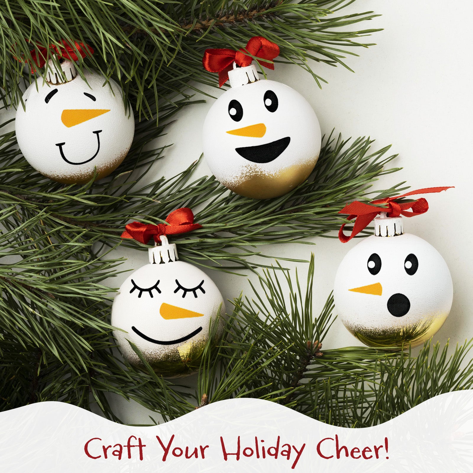 Wrapables Snowman Face Stickers for Crafts, Christmas Decoration for Windows, Refrigerators, Water Bottles, Cups
