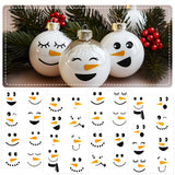 Wrapables Snowman Face Stickers for Crafts, Christmas Decoration for Windows, Refrigerators, Water Bottles, Cups