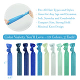 Wrapables No Crease Ouchless Elastic Ribbon Hair Ties Ponytail Holders