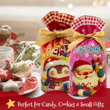 Wrapables Christmas Drawstring Treat Bags for Candy, Cookies, Treats, Gifts and Party Favors (50pcs)
