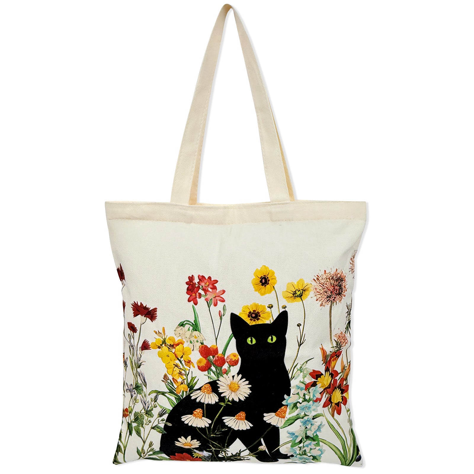 Wrapables Zippered Canvas Tote Bag, Reusable Grocery Shopping Bag
