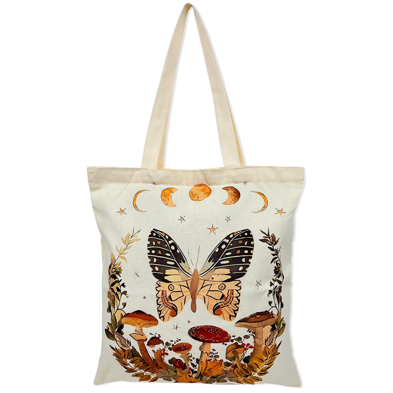 Wrapables Zippered Canvas Tote Bag, Reusable Grocery Shopping Bag