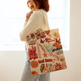Wrapables Zippered Canvas Tote Bag, Reusable Grocery Shopping Bag
