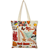 Wrapables Zippered Canvas Tote Bag, Reusable Grocery Shopping Bag