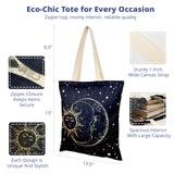 Wrapables Zippered Canvas Tote Bag, Reusable Grocery Shopping Bag