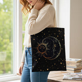 Wrapables Zippered Canvas Tote Bag, Reusable Grocery Shopping Bag