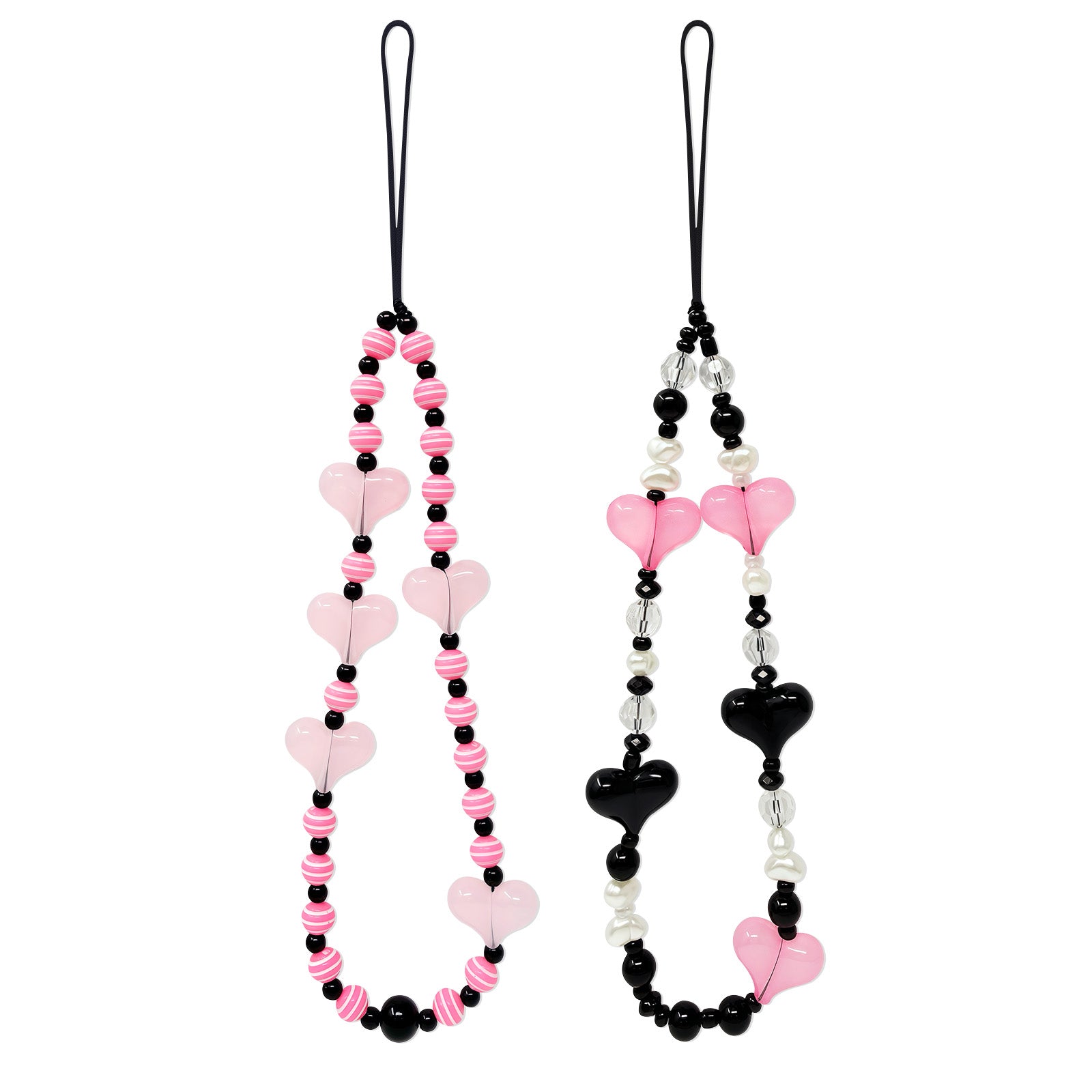 Wrapables Charms and Beads Cell Phone Wrist Strap, Keychain, Bag Charm (Set of 2)
