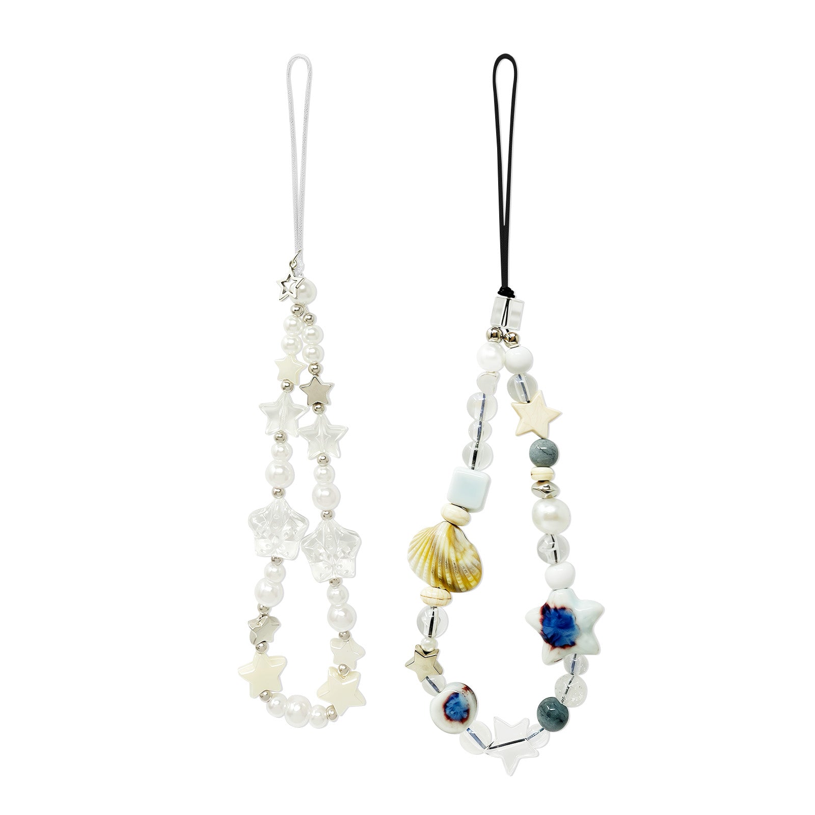 Wrapables Charms and Beads Cell Phone Wrist Strap, Keychain, Bag Charm (Set of 2)