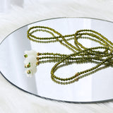 Wrapables Lily of the Valley Peridot Green Beaded Necklace