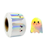 Wrapables Holographic Halloween Sticker Roll, for Sealing Envelopes, Gift Boxes, Journal, Party Decor and Supplies (500pcs)