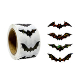 Wrapables Holographic Halloween Sticker Roll, for Sealing Envelopes, Gift Boxes, Journal, Party Decor and Supplies (500pcs)