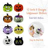 Wrapables Halloween Sticker Roll, Holiday Stickers for Sealing Cards, Envelopes, Gift Boxes, Festive Party Favors (500pcs)