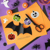 Wrapables Halloween Sticker Roll, Holiday Stickers for Sealing Cards, Envelopes, Gift Boxes, Festive Party Favors (500pcs)