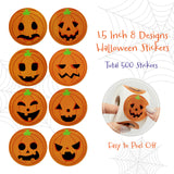 Wrapables Halloween Sticker Roll, Holiday Stickers for Sealing Cards, Envelopes, Gift Boxes, Festive Party Favors (500pcs)