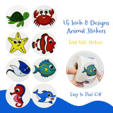 Wrapables Animal Sticker Roll, Stickers for Sealing Cards, Envelopes, Gift Boxes, Festive Party Favors (500pcs)