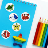 Wrapables Animal Sticker Roll, Stickers for Sealing Cards, Envelopes, Gift Boxes, Festive Party Favors (500pcs)