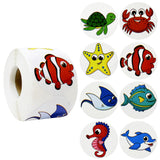 Wrapables Animal Sticker Roll, Stickers for Sealing Cards, Envelopes, Gift Boxes, Festive Party Favors (500pcs)