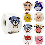 Wrapables Animal Sticker Roll, Stickers for Sealing Cards, Envelopes, Gift Boxes, Festive Party Favors (500pcs)