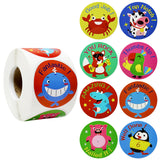 Wrapables Animal Sticker Roll, Stickers for Sealing Cards, Envelopes, Gift Boxes, Festive Party Favors (500pcs)